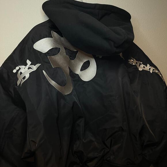 Vetements Style Japanese Brand Arabic Embroidery Bomber Jacket - Picture 5 of 8
